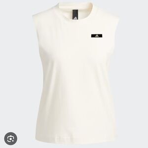NWT Adidas White Boyfriend Tank size Large